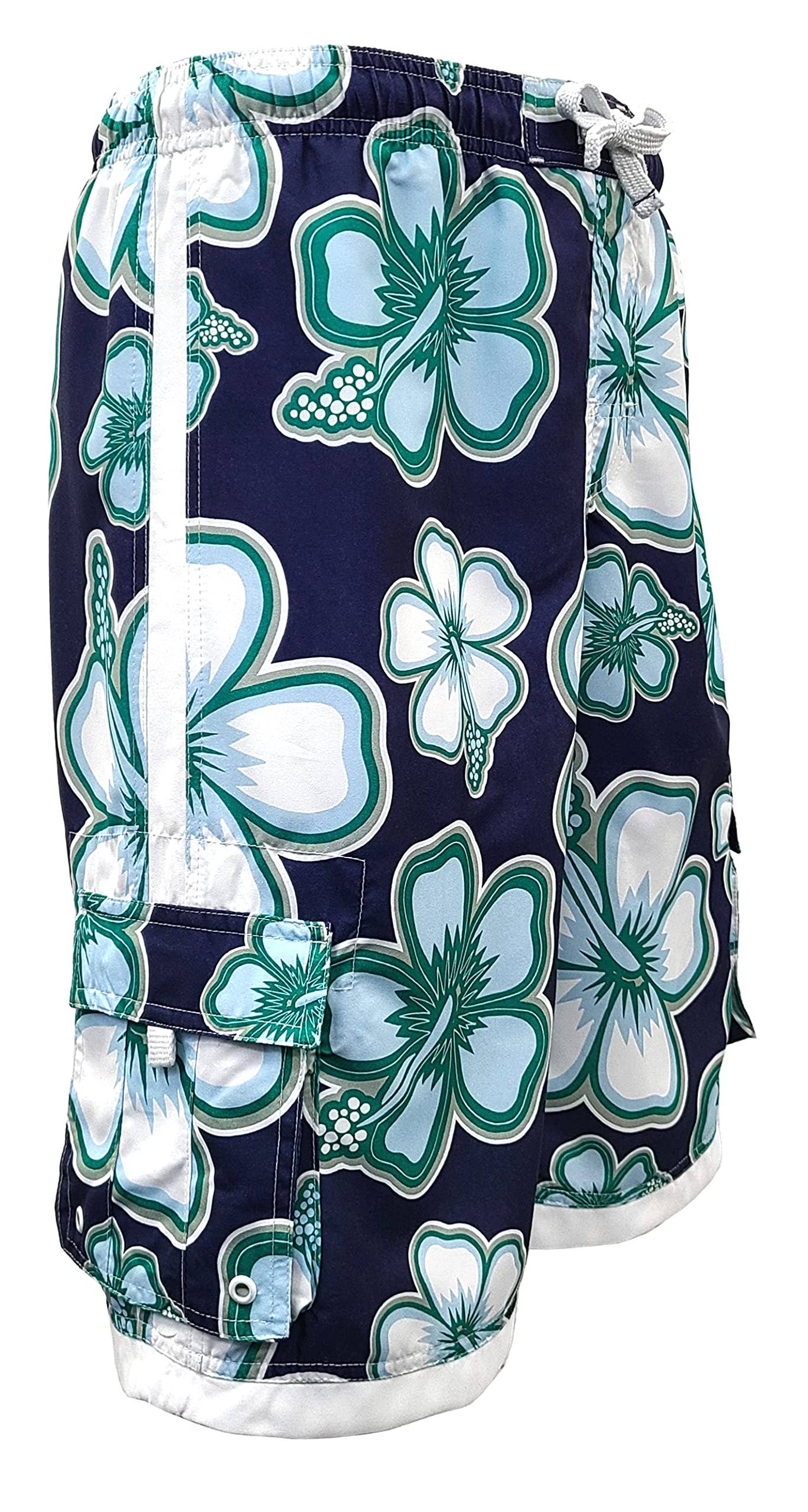 I-Wear Brands - Boy's Swim Surf Trunks With Pockets: Medium