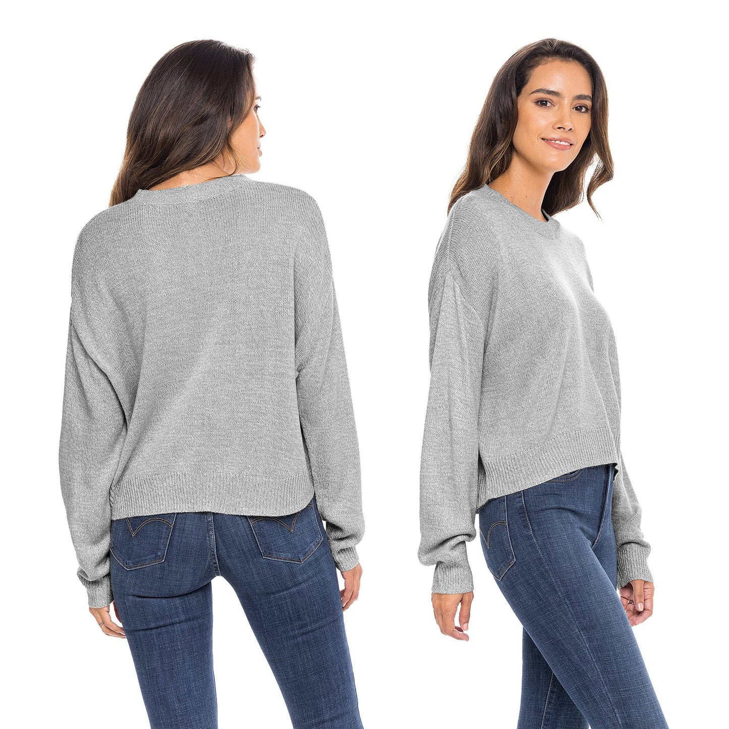 I-Wear Brands - Women's Midweight Knit Crewneck Pull Over Sweater