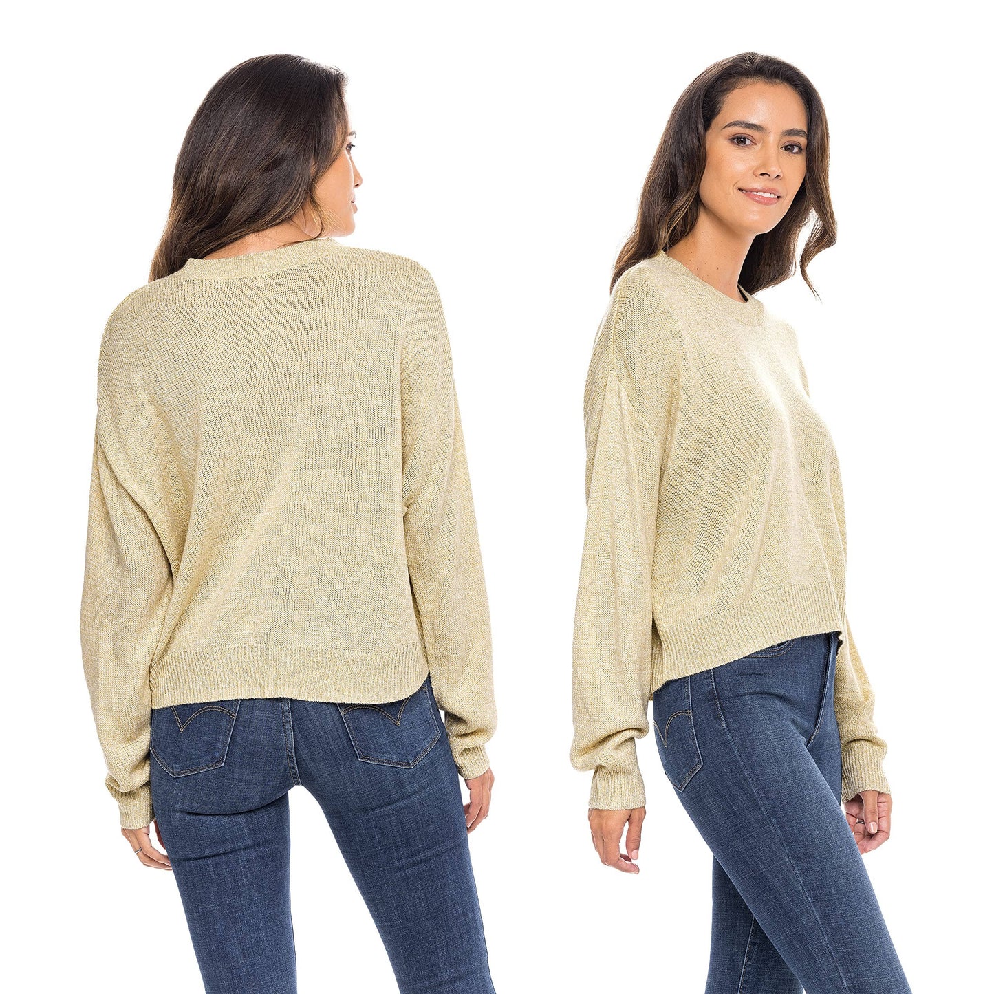 I-Wear Brands - Women's Midweight Knit Crewneck Pull Over Sweater