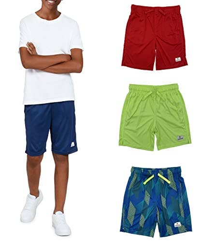 I-Wear Brands - 3 Pack Boy's Dry Fit Basketball Shorts With Pockets
