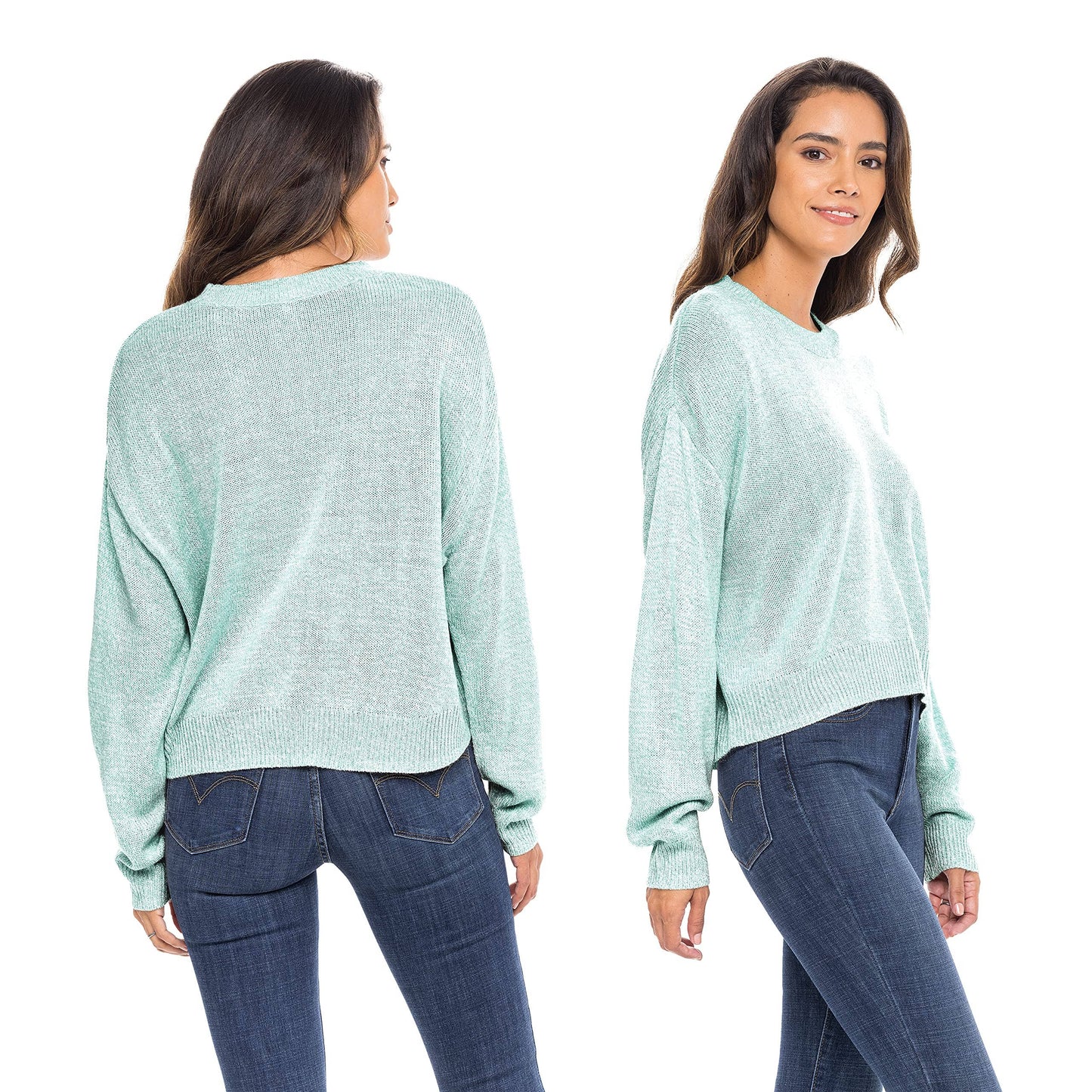 I-Wear Brands - Women's Midweight Knit Crewneck Pull Over Sweater