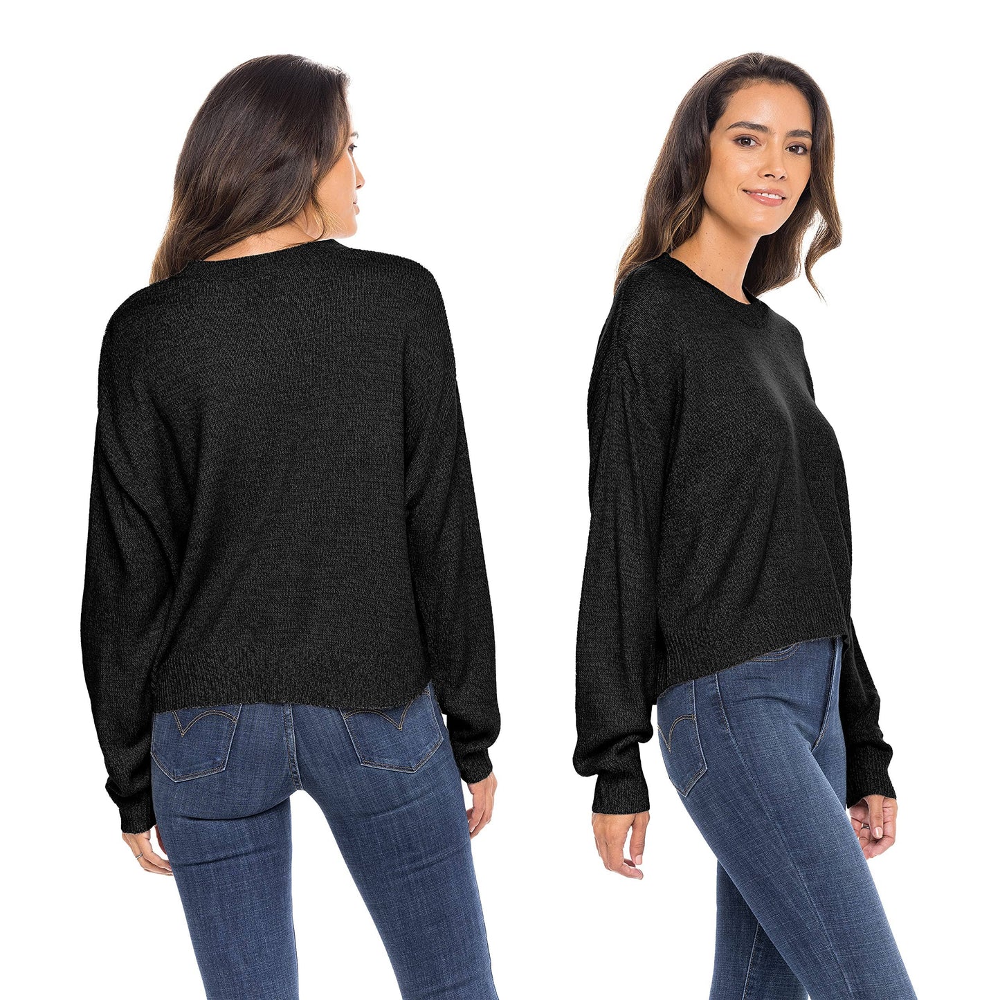 I-Wear Brands - Women's Midweight Knit Crewneck Pull Over Sweater