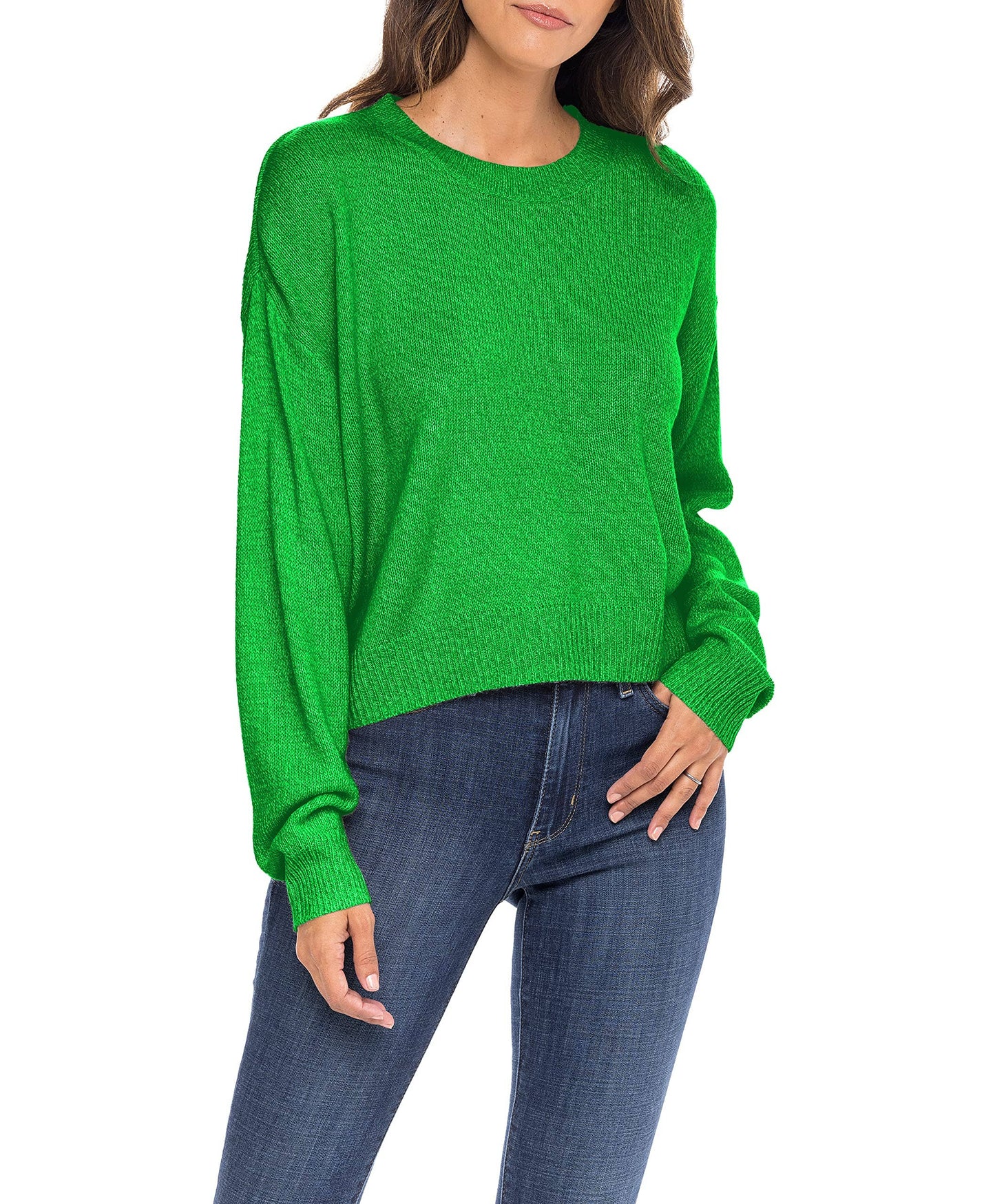 I-Wear Brands - Women's Midweight Knit Crewneck Pull Over Sweater