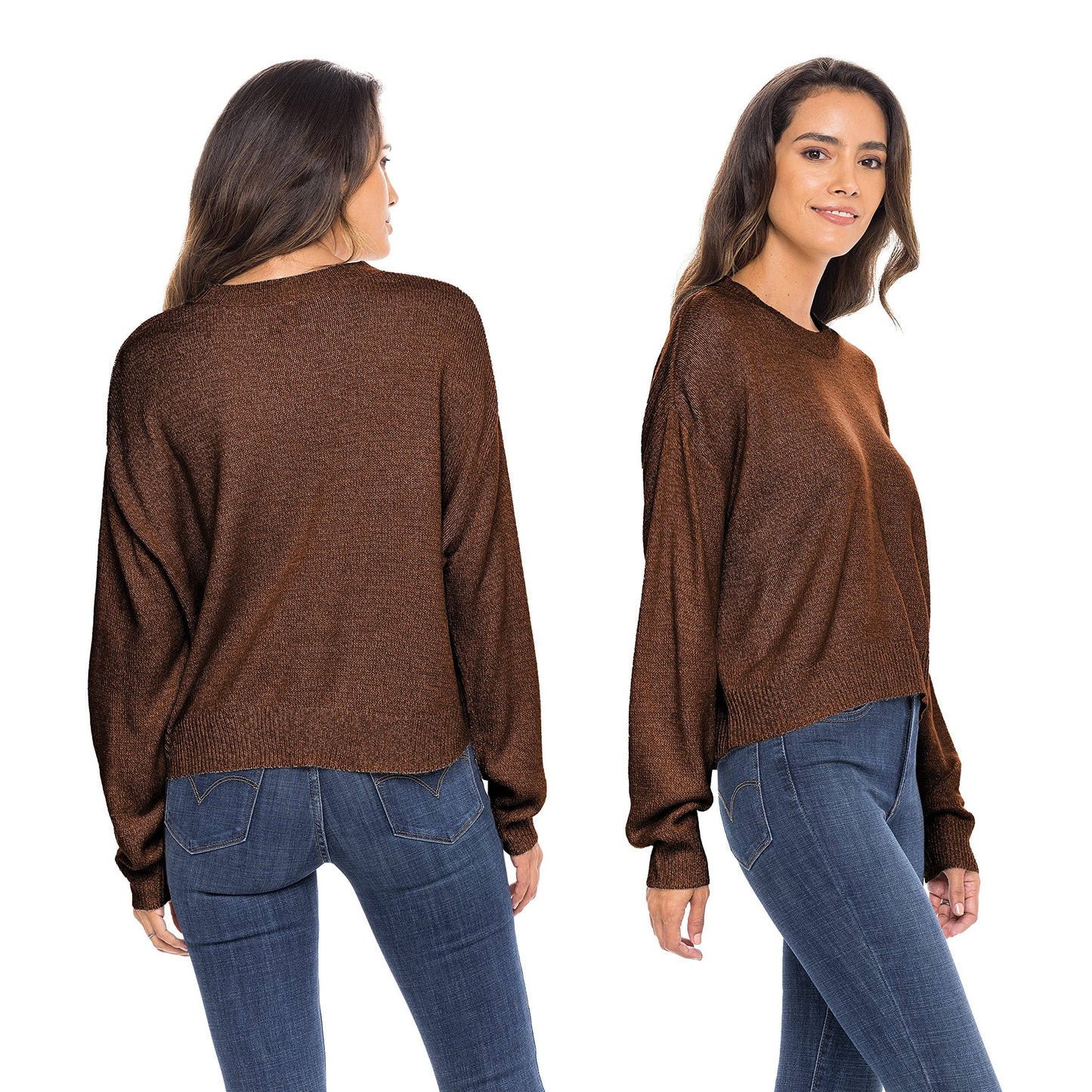 I-Wear Brands - Women's Midweight Knit Crewneck Pull Over Sweater