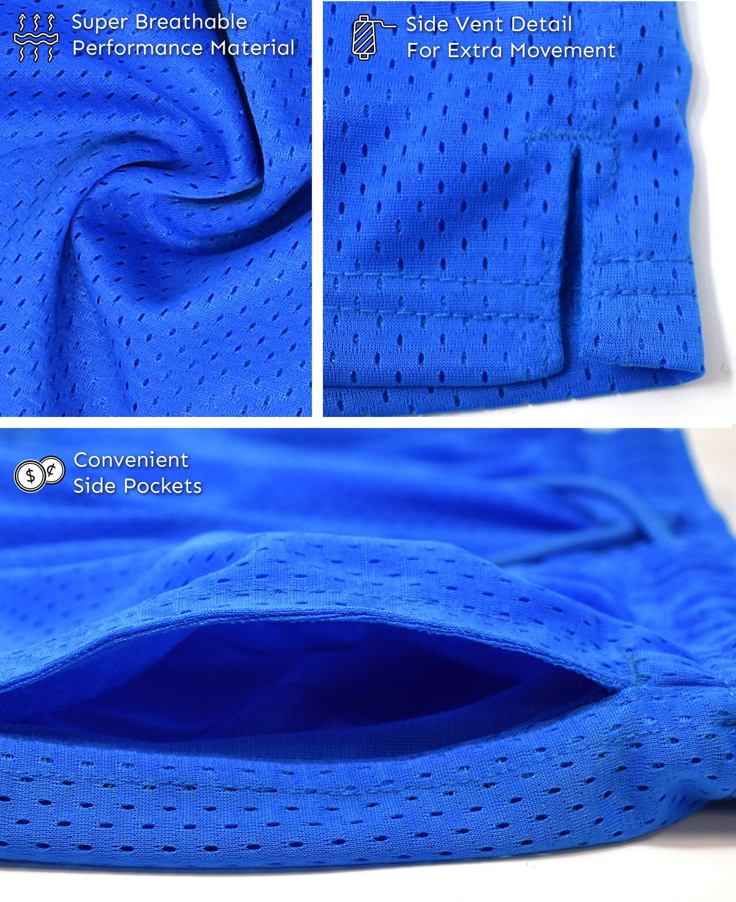 I-Wear Brands - 5 Pack Boy's Dry Fit Athletic Performance Shorts