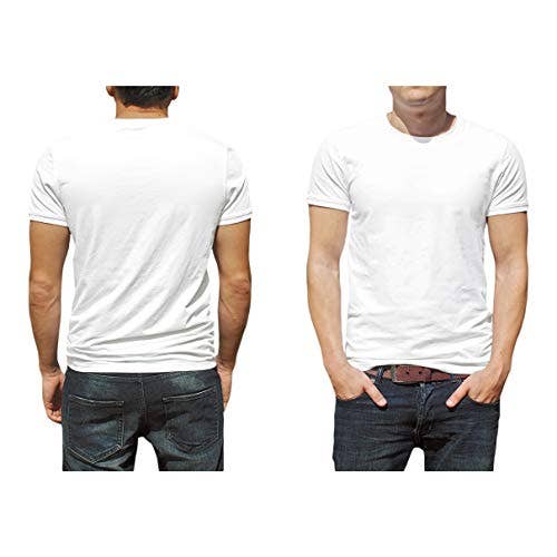 I-Wear Brands - 6 Pack Men's White Classic Crew Neck Short Sleeve Undershirt