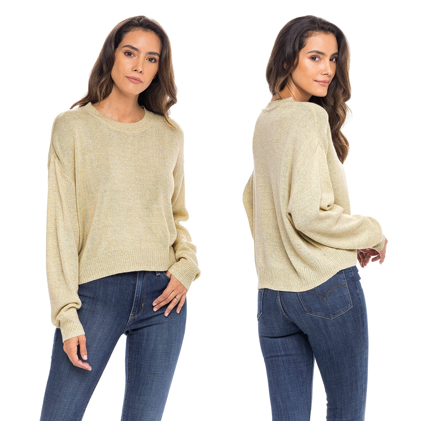 I-Wear Brands - Women's Midweight Knit Crewneck Pull Over Sweater