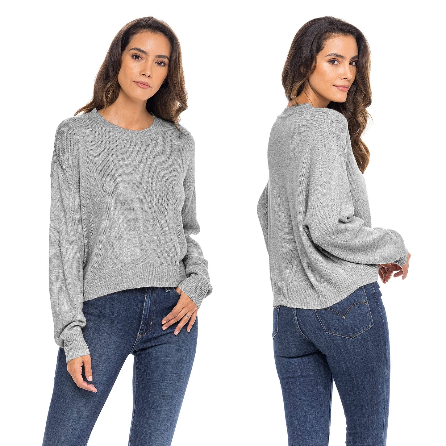 I-Wear Brands - Women's Midweight Knit Crewneck Pull Over Sweater