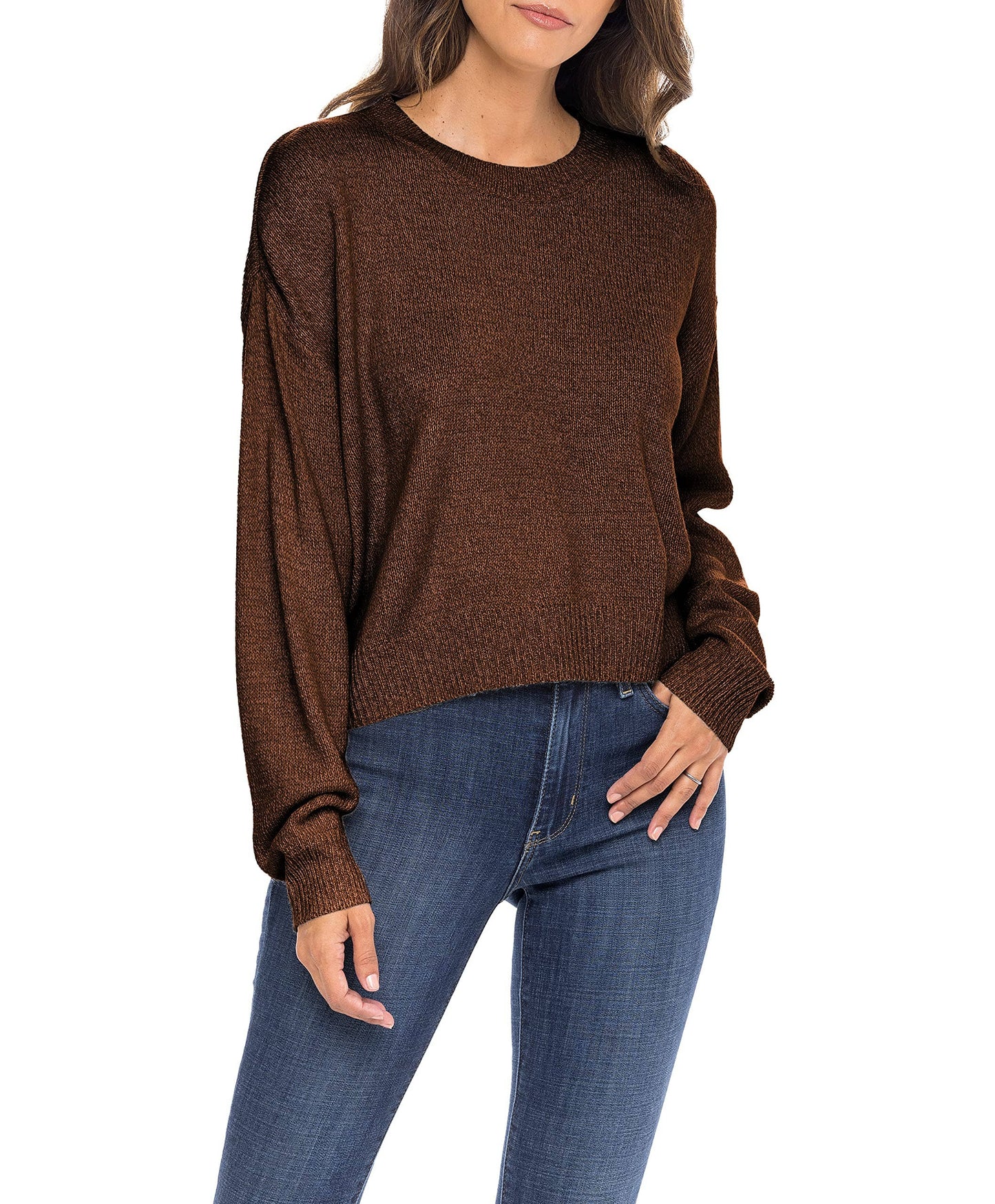 I-Wear Brands - Women's Midweight Knit Crewneck Pull Over Sweater